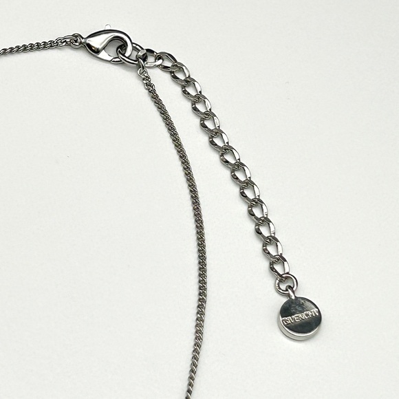 Givenchy Classic Silver Tone Crystal Pendant Necklace 16-18” EEUC - Picture 5 of 10